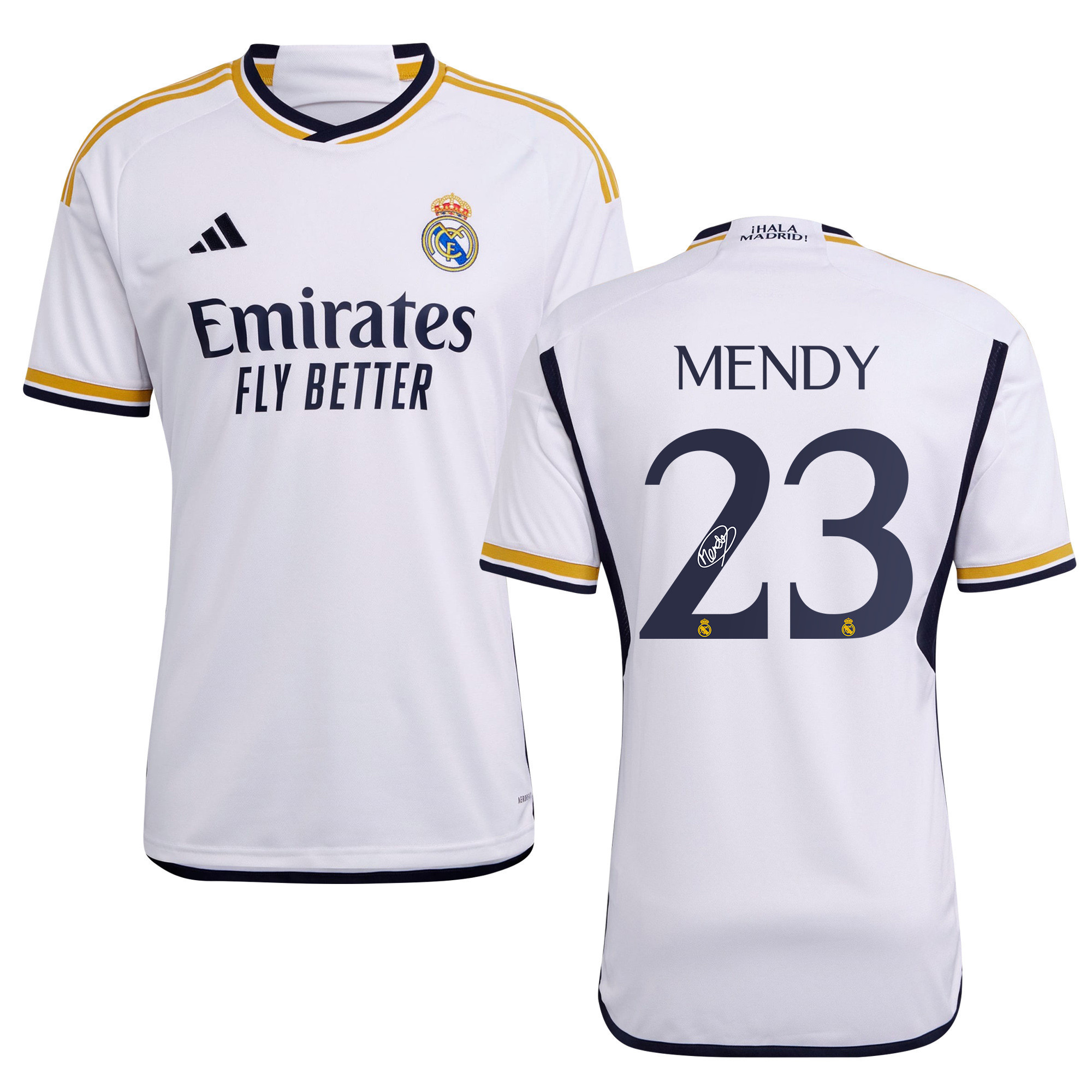 Ferland Mendy 23 Signed Real Madrid 2023/24 Home Autographed – Men