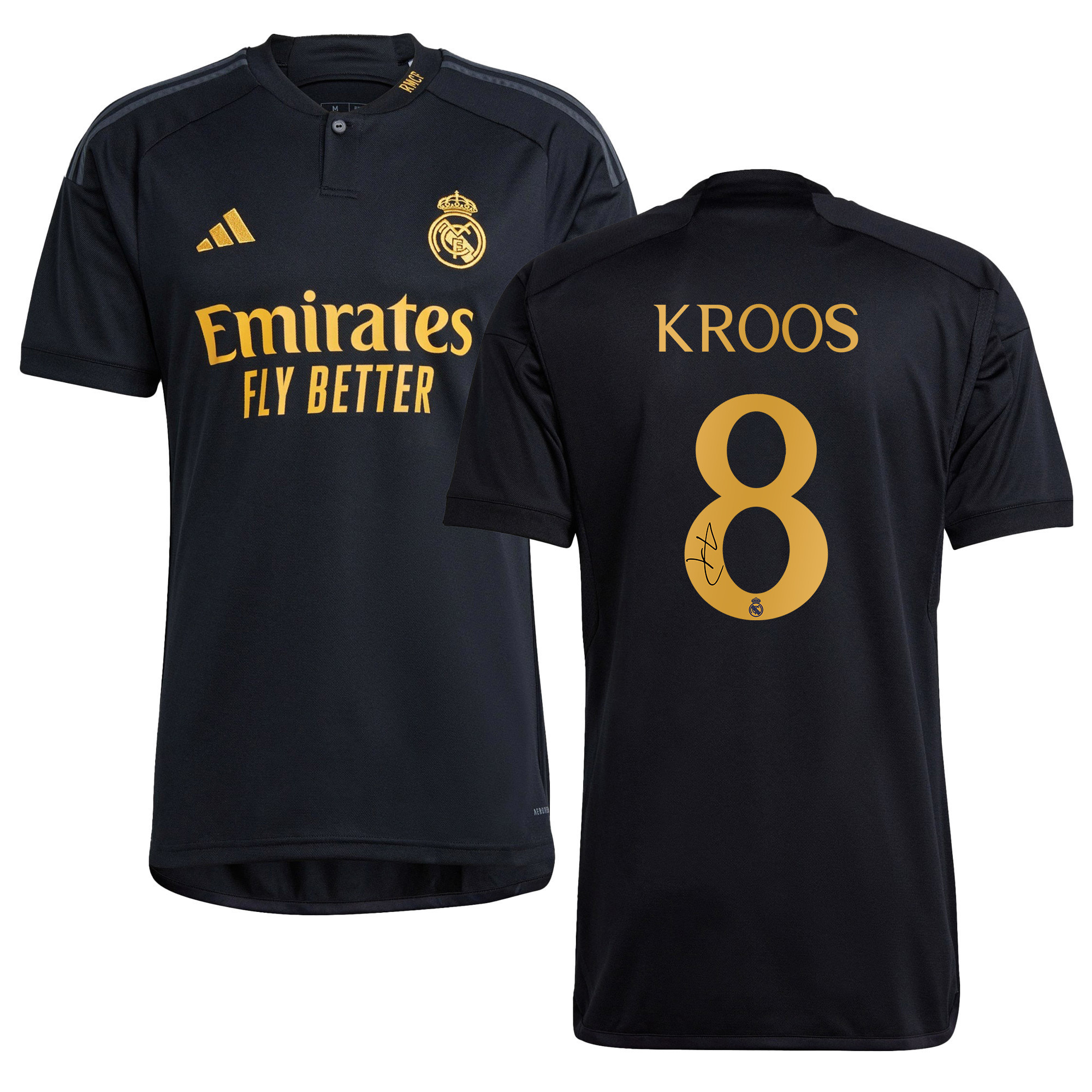 Toni Kroos 8 Signed Real Madrid 2023/24 Third Autographed – Men