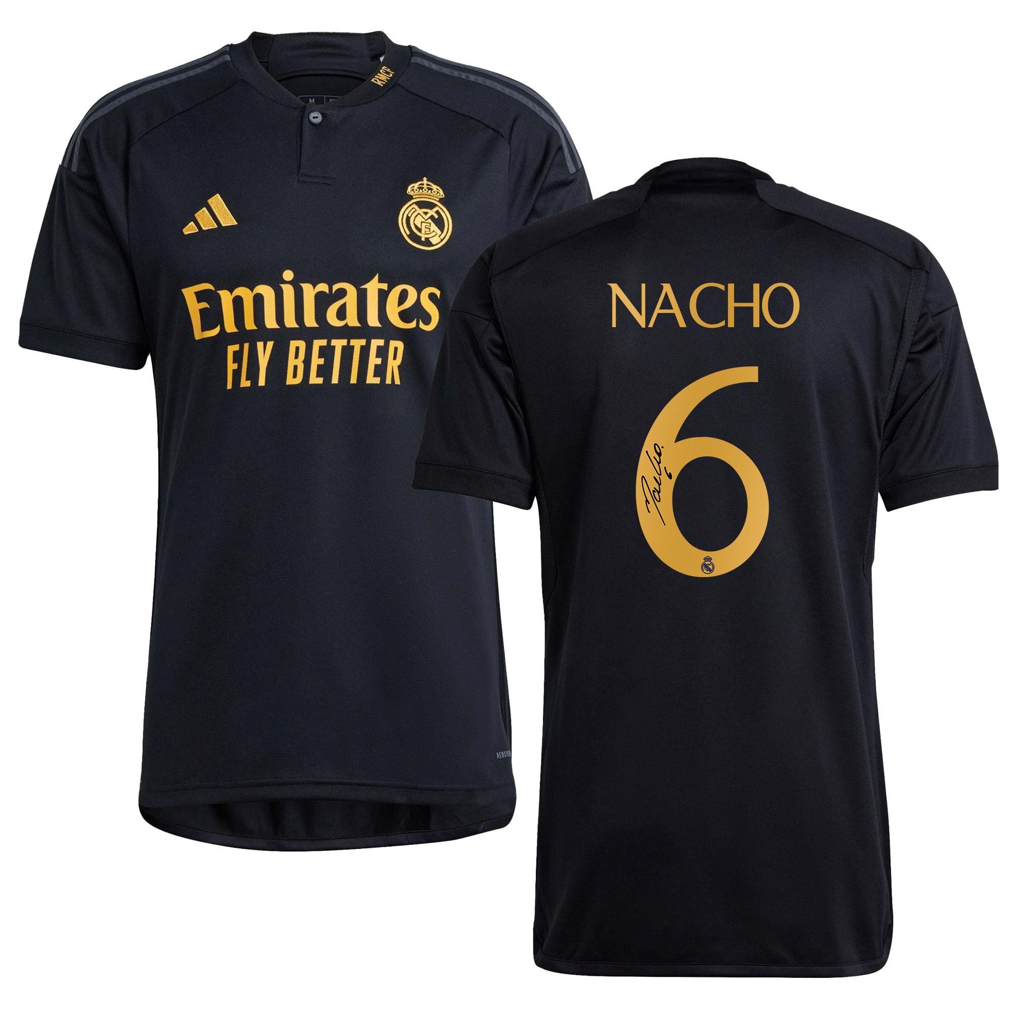 Nacho 6 Signed Real Madrid 2023/24 Third Autographed – Men