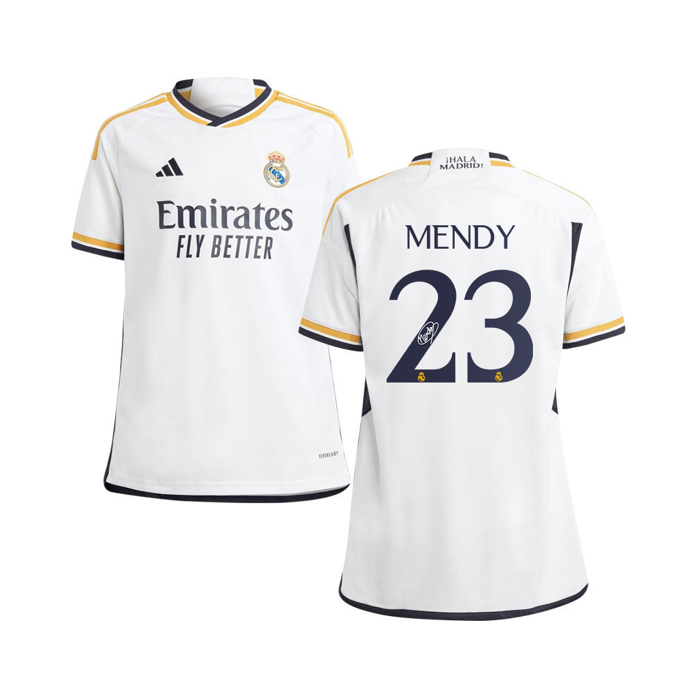 Ferland Mendy 23 Signed Real Madrid 2023/24 YOUTH Home Autographed – White