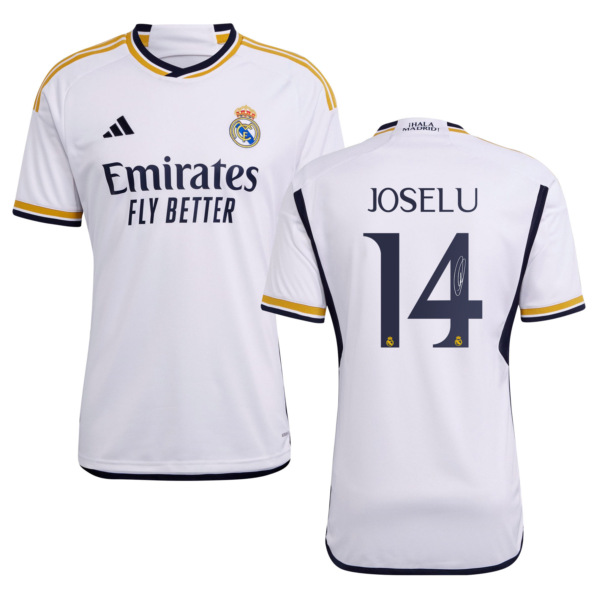 Joselu Mato 14 Signed Real Madrid 2023/24 Home Autographed – Men