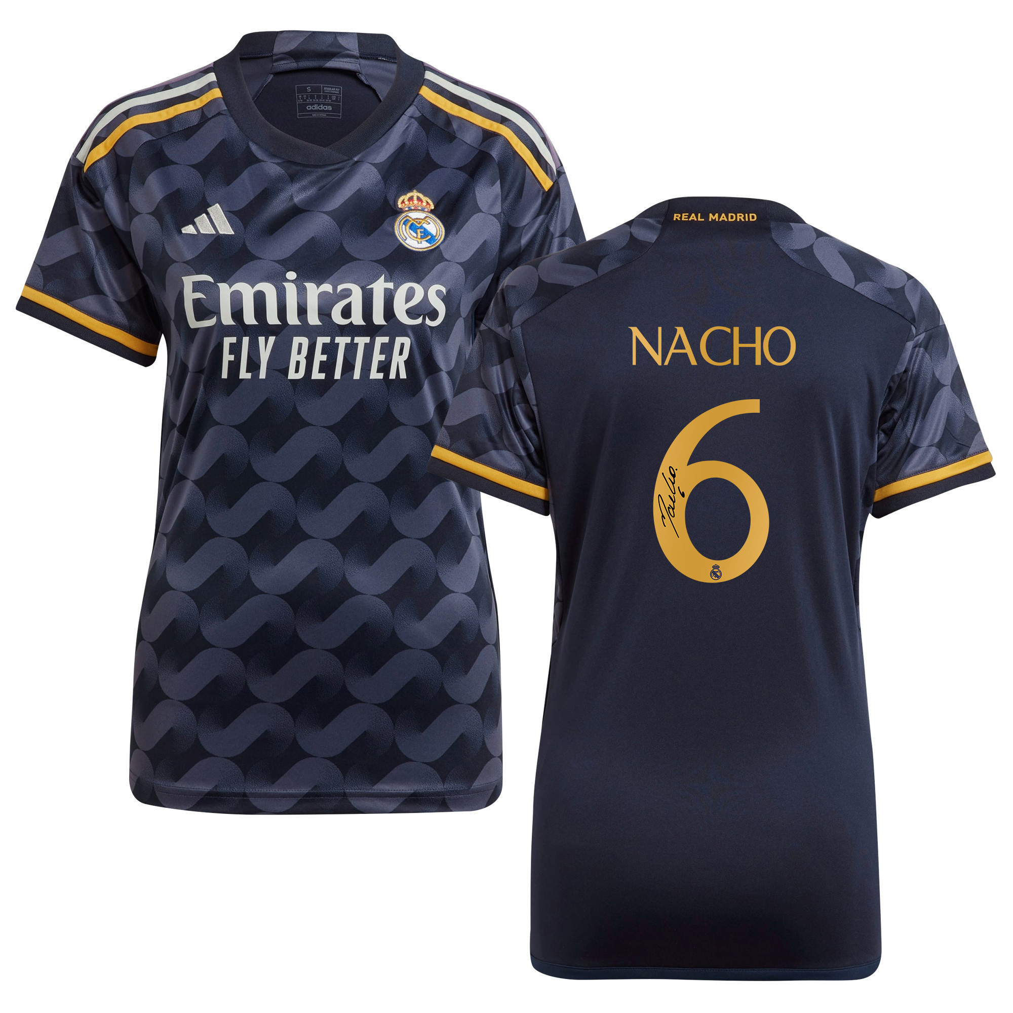 Nacho 6 Signed Real Madrid 2023/24 Away Autographed – Women