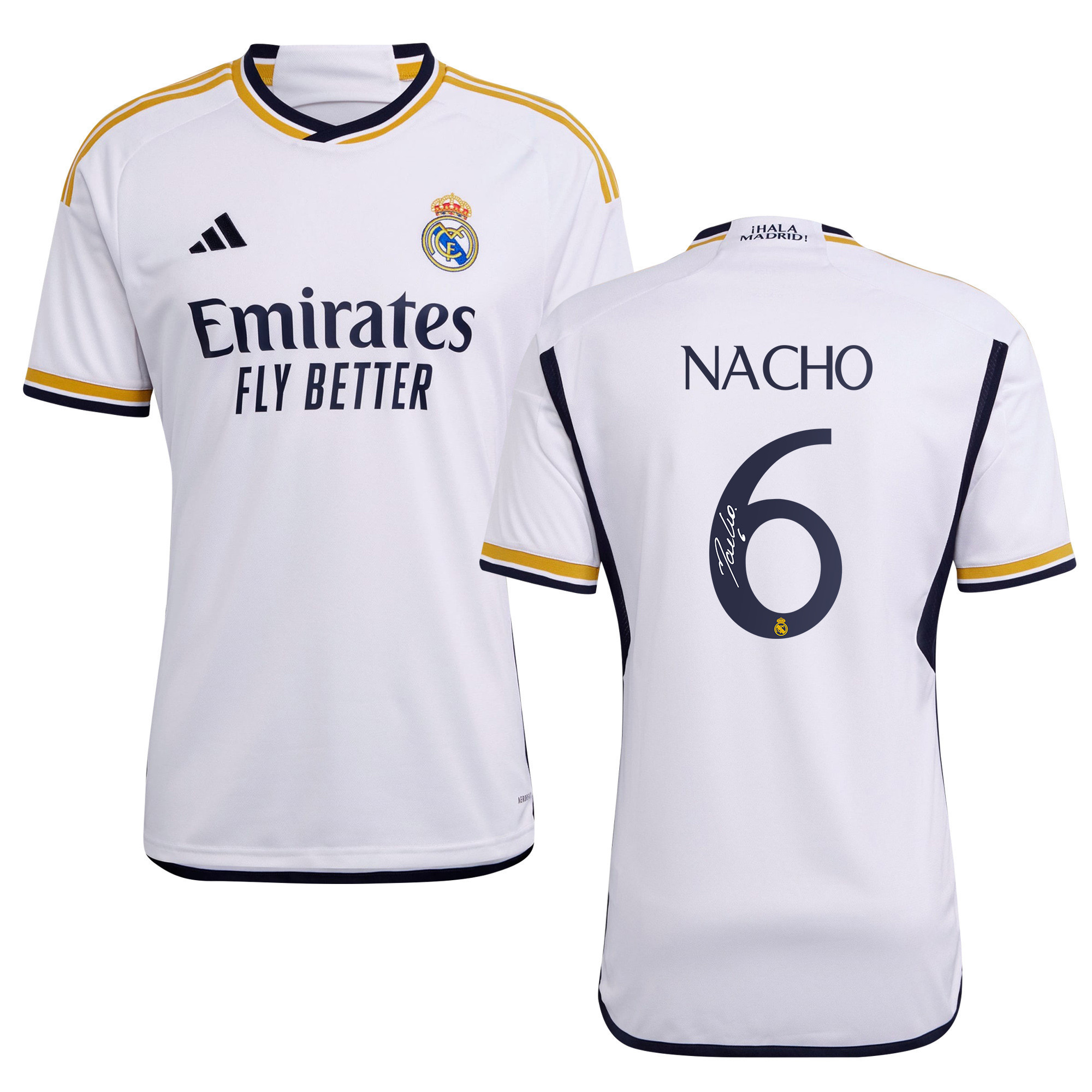 Nacho 6 Signed Real Madrid 2023/24 Home Autographed – Men