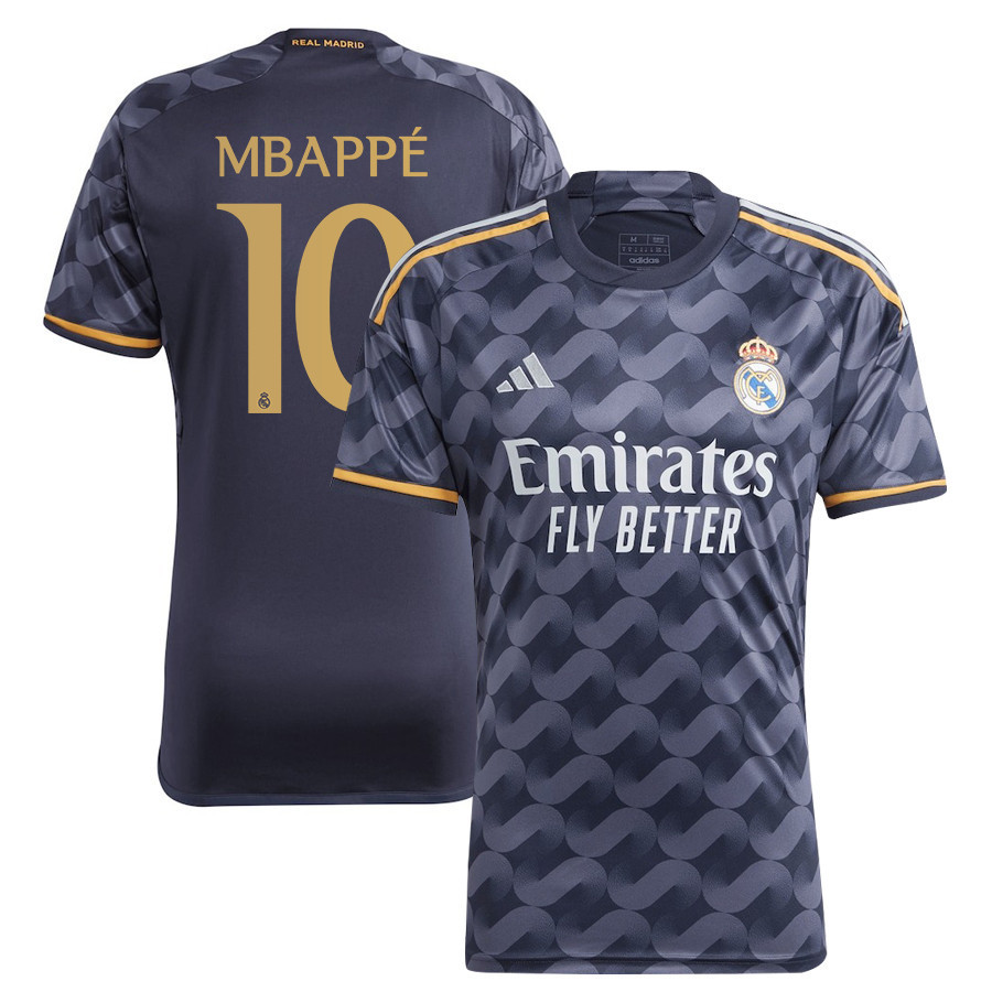 Kylian Mbappe 10 Real Madrid 2023/24 Away Men Jersey – Black