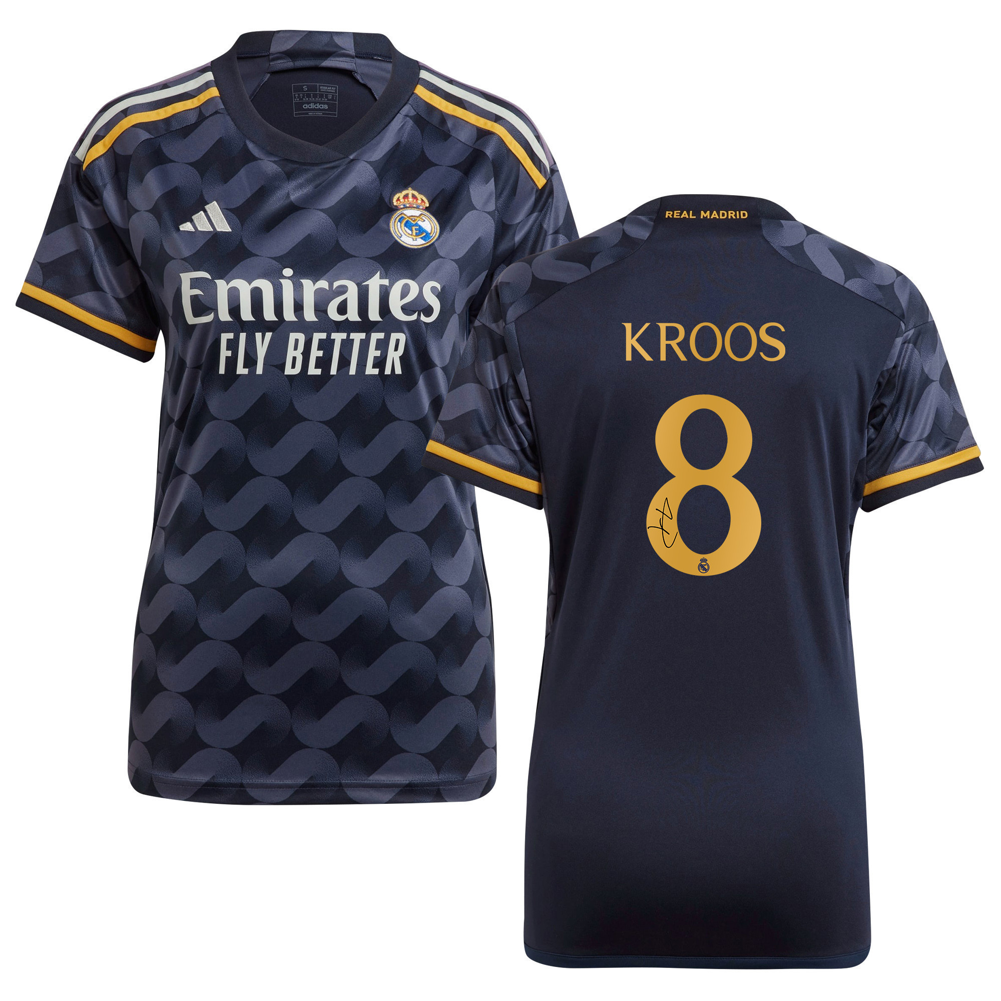 Toni Kroos 8 Signed Real Madrid 2023/24 Away Autographed – Women