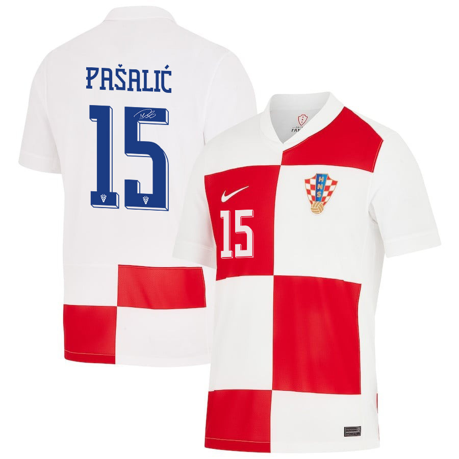 Mario Paali? 15 Signed Croatia National Team 2024 Home Men Jersey Autographed – White