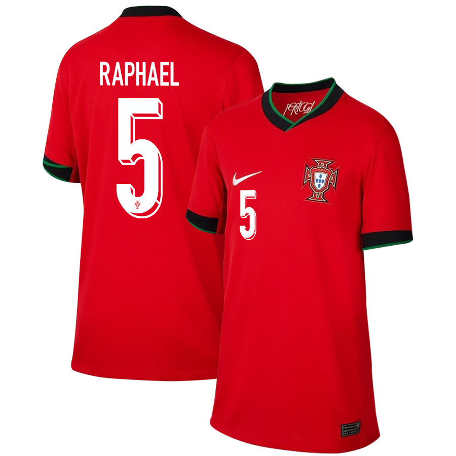 Raphal Guerreiro 5 Portugal National Team 2024/25 Home YOUTH Jersey – Red