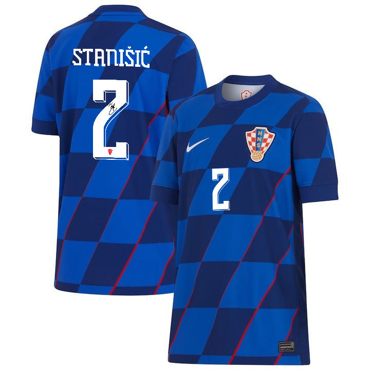 Josip Stanii? 2 Signed Croatia National Team 2024 Away YOUTH Jersey Autographed – Navy