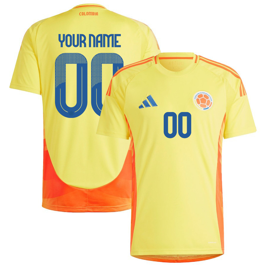 Colombia National Team 2024/25 Home Custom Men Jersey – Yellow