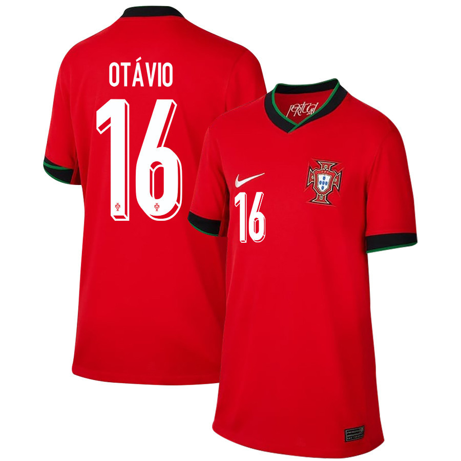 Otvio 16 Portugal National Team 2024/25 Home YOUTH Jersey – Red