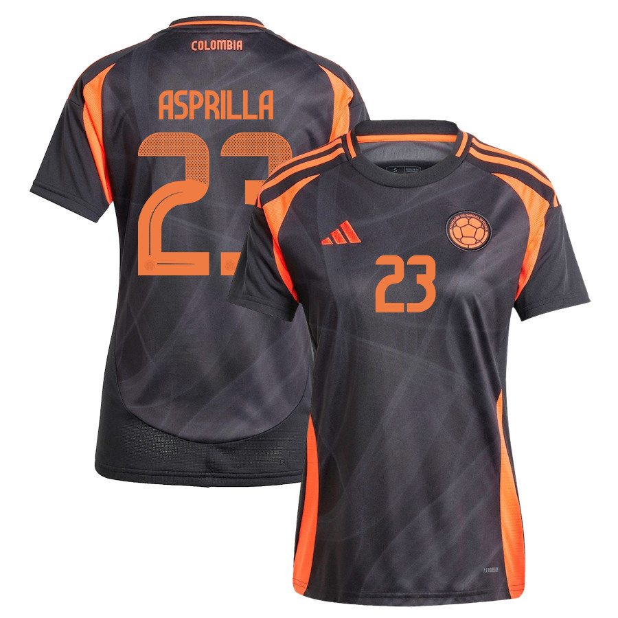 Yaser Asprilla 23 Colombia National Team 2024/25 Away Women Jersey – Black