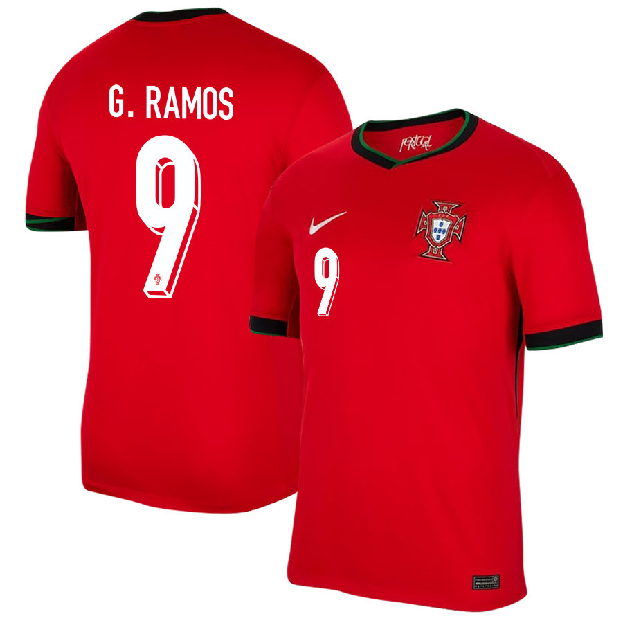 Gonalo Ramos 9 Portugal National Team 2024/25 Home Men Jersey – Red