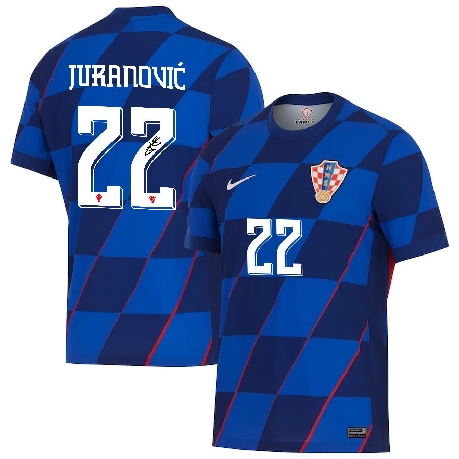 Josip Juranovi? 22 Signed Croatia National Team 2024 Away Men Jersey Autographed – Navy