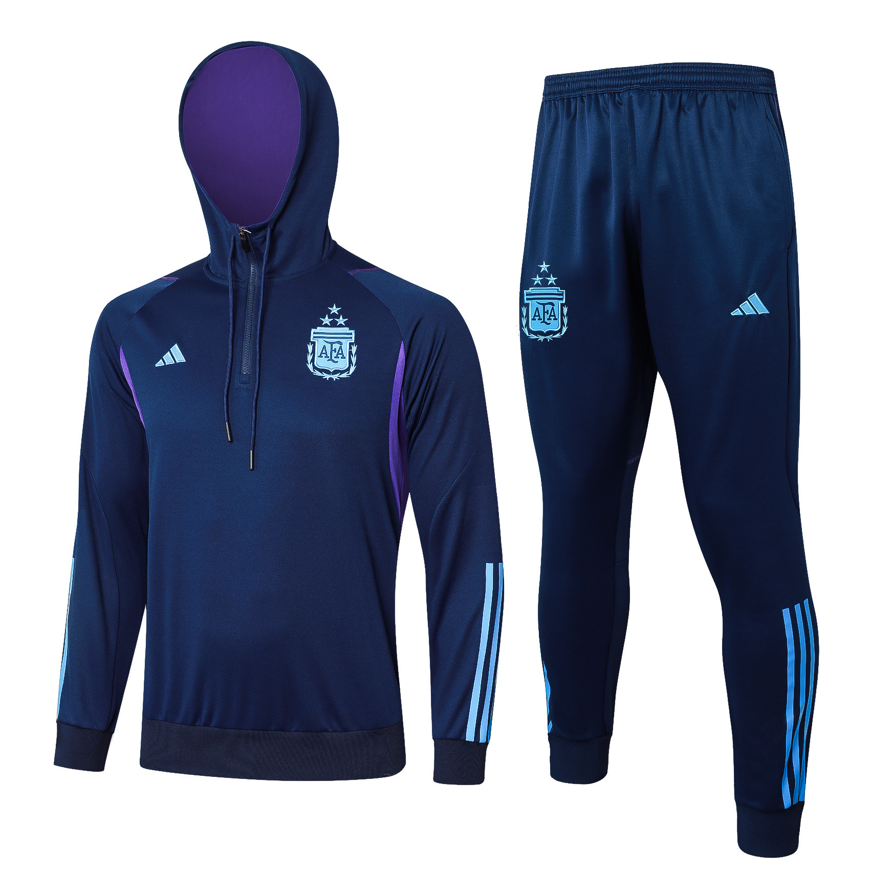 Argentina Training Top Hooded Set 23/24 – Navy Blue
