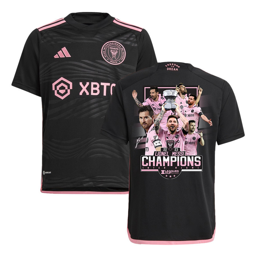 Lionel Messi 10 Leagues Cup Champions Trophy 2023 Inter Miami FC Black Jersey – YOUTH