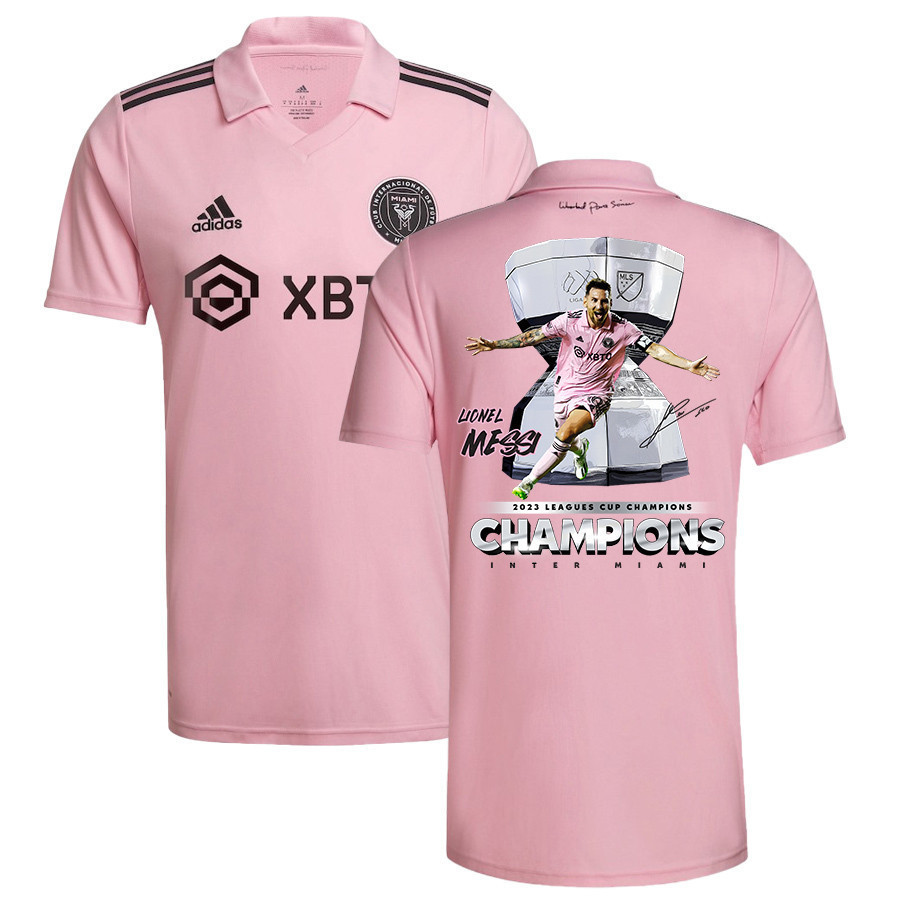 Lionel Messi 10 Inter Miami FC Leagues Cup Champions 2023 Men Jersey – Pink, Player Version
