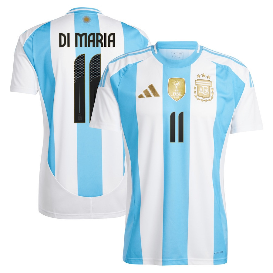 ngel Di Mara 11 Argentina National Team 2024 Home Men Jersey – White