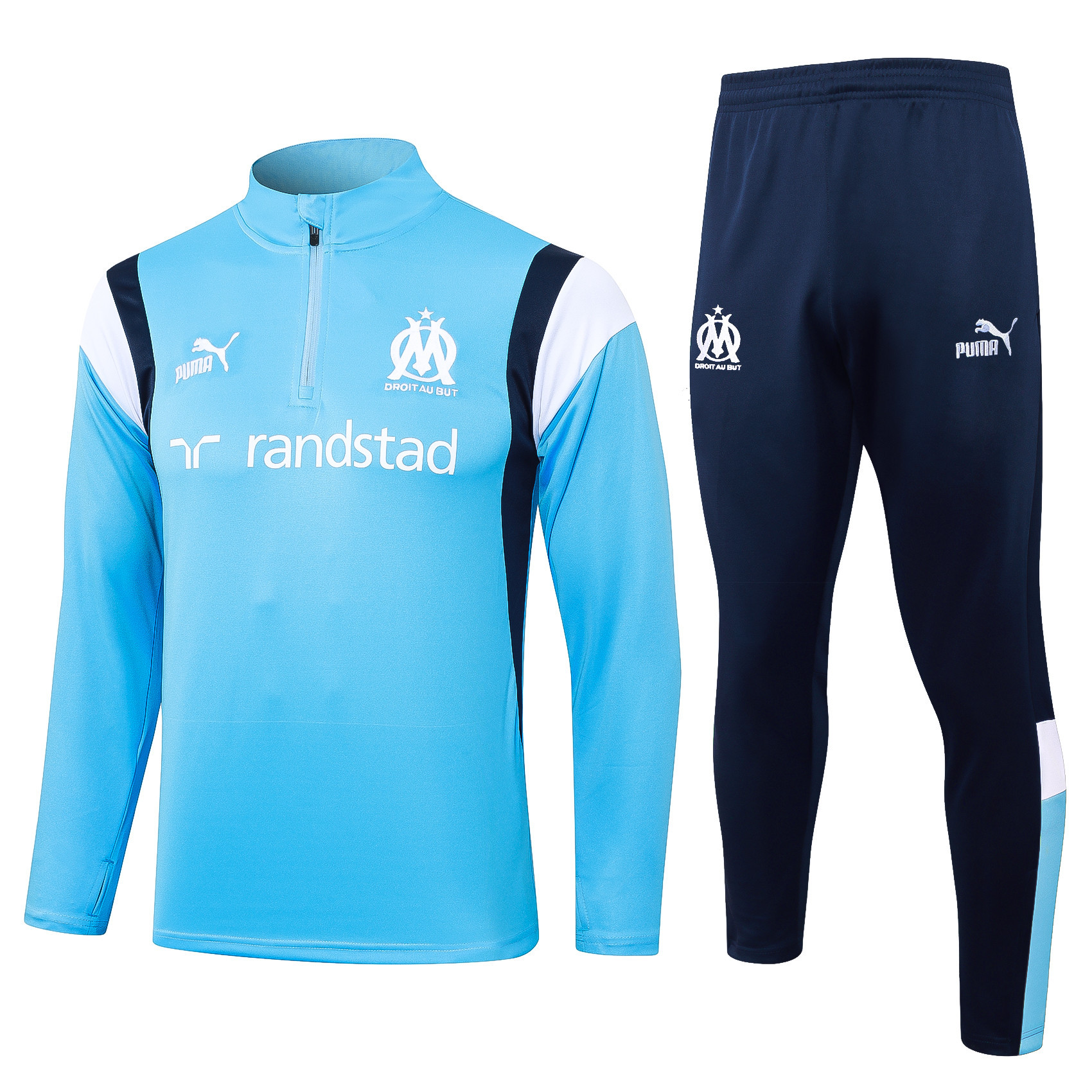 Olympique de Marseille Training Top Set 23/24 – Light Blue/Navy