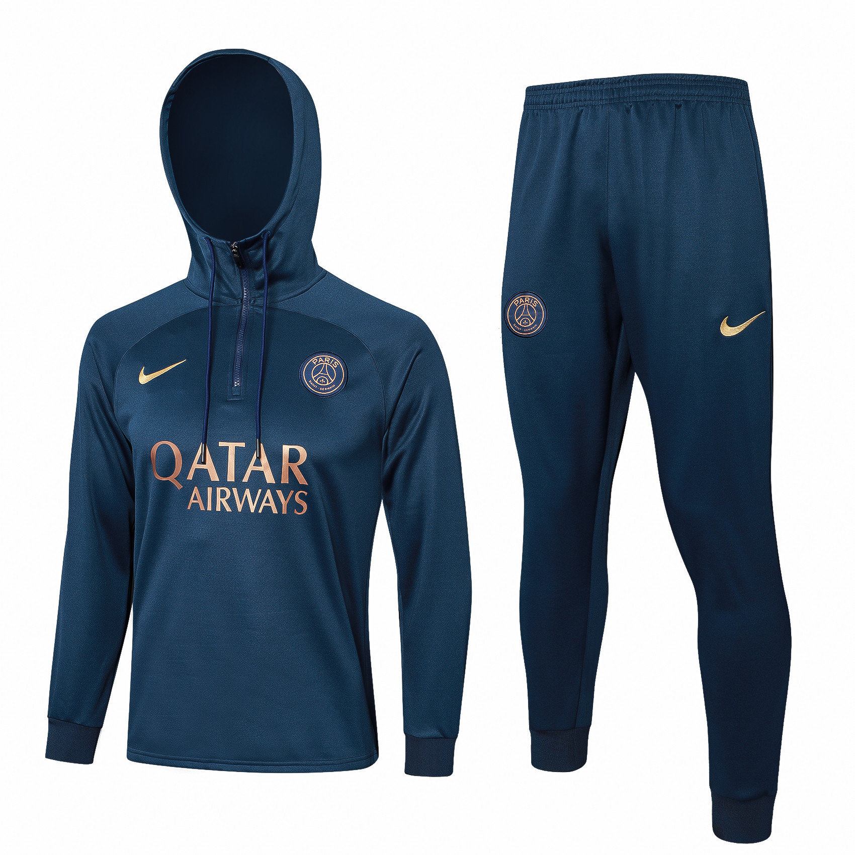 Paris Saint-Germain Training Top Hooded Set 23/24 – Navy Blue