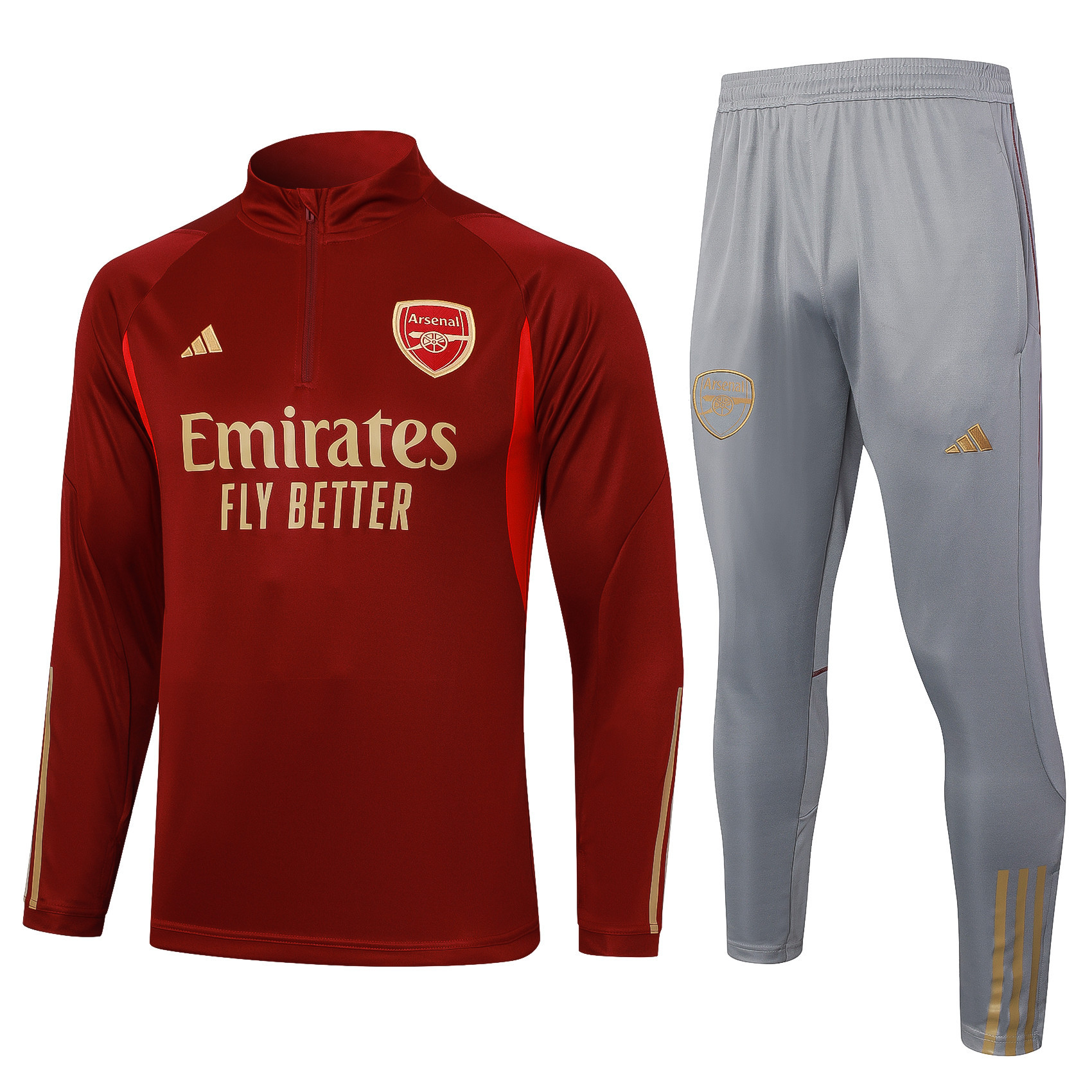 Arsenal Training Top Set 23/24 – Red/Grey