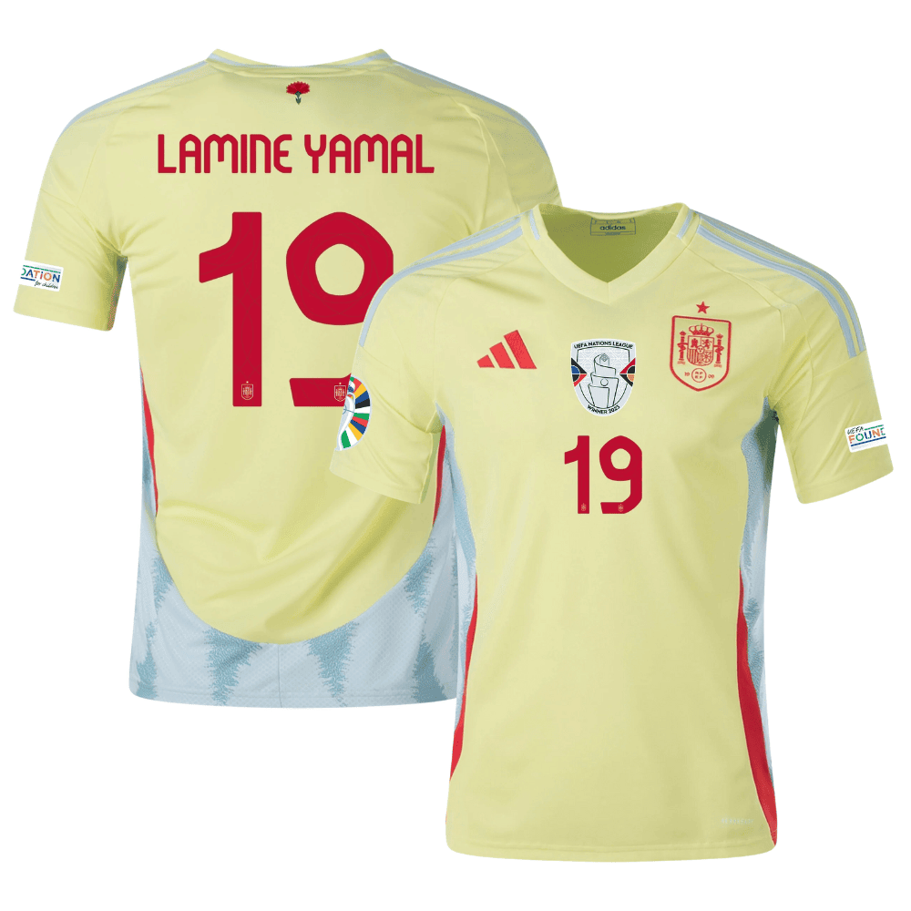 Lamine Yamal 19 Spain National Team 2024 Away Men Jersey – Yellow