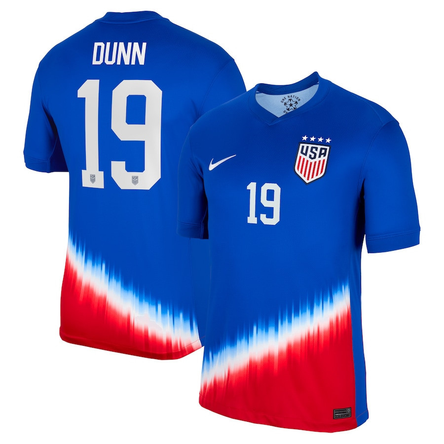 Crystal Dunn 19 USWNT 2024 Away Men Jersey – Royal