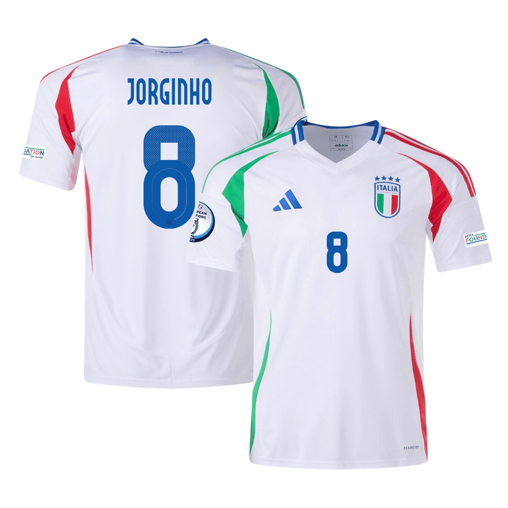 Jorginho 8 Italy National Team 2024 Away Men Jersey – White