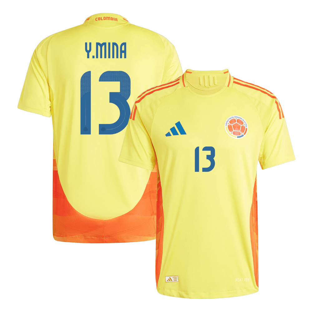 Yerry Mina 13 Colombia National Team 2024 Home Men Jersey – Yellow