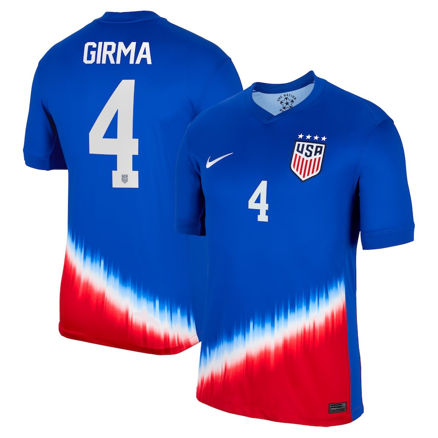 Naomi Girma 4 USWNT 2024 Away Men Jersey – Royal
