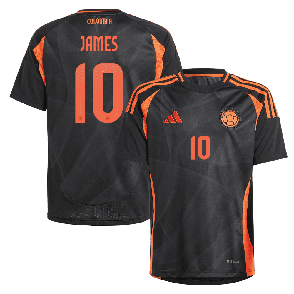 James Rodrguez 10 Colombia National Team 2024 Away YOUTH Jersey – Black