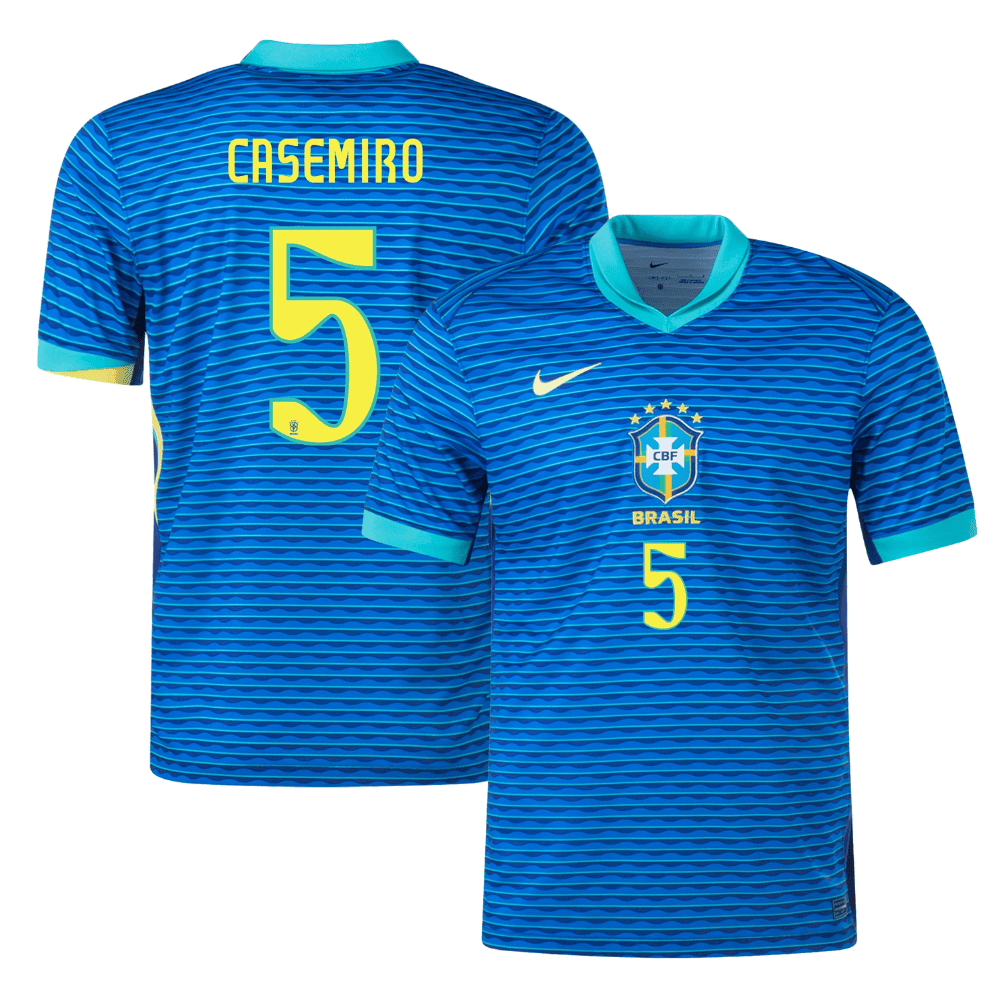 Casemiro 5 Brazil National Team 2024 Away Stadium Men Jersey – Blue