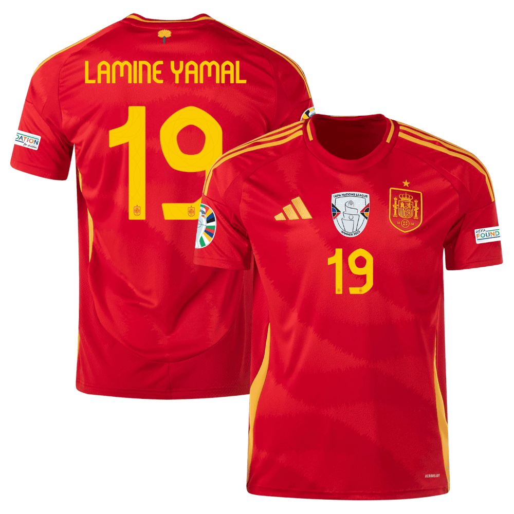 Lamine Yamal 19 Spain National Team 2024 Home Men Jersey – Scarlet