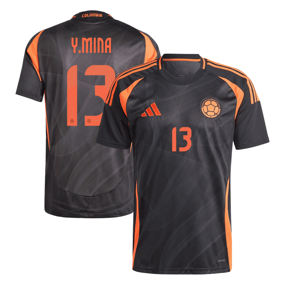 Yerry Mina 13 Colombia National Team 2024 Away Men Jersey – Black