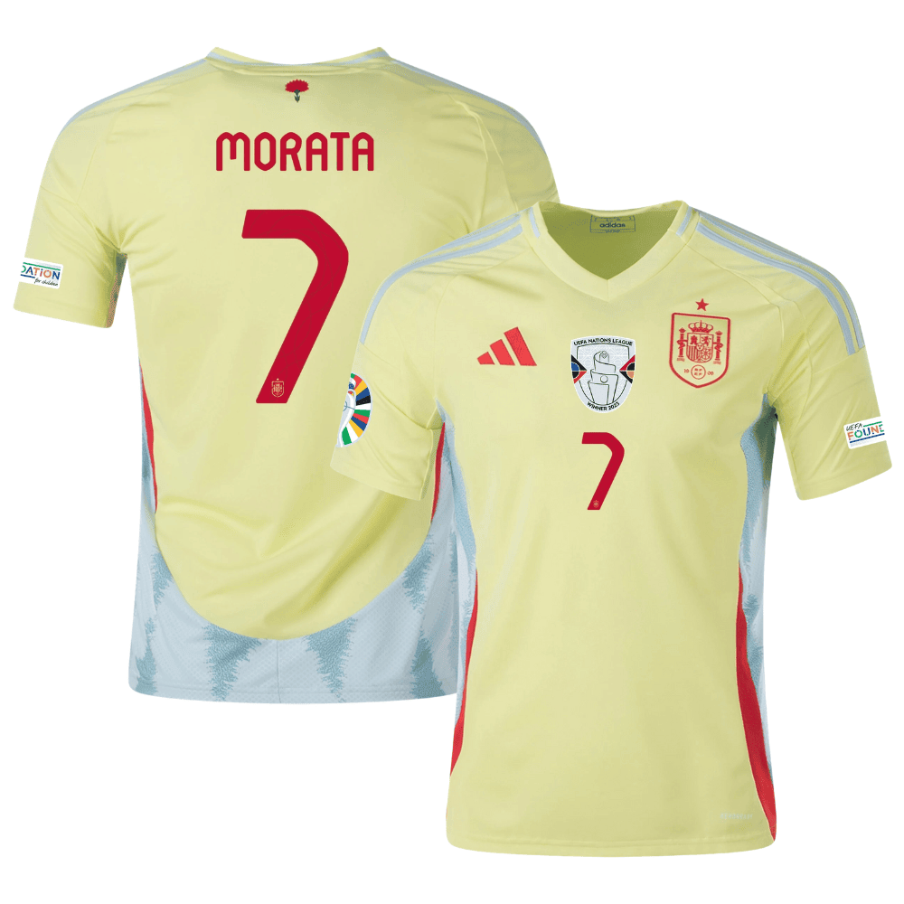 lvaro Morata 7 Spain National Team 2024 Away Men Jersey – Yellow