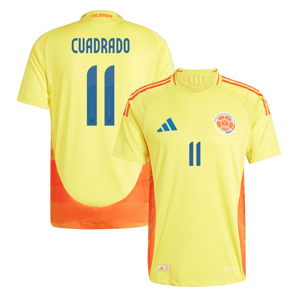 Juan Cuadrado 11 Colombia National Team 2024 Home Men Jersey – Yellow