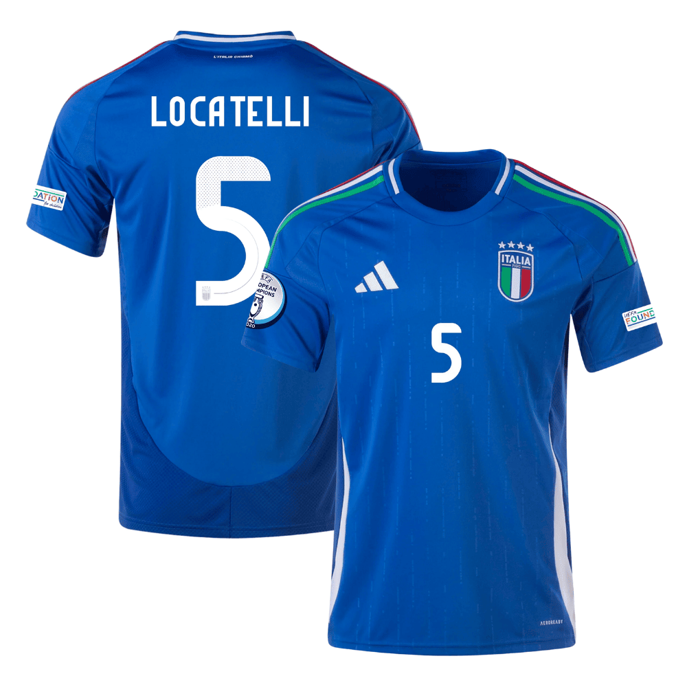 Manuel Locatelli 5 Italy National Team 2024 Home Men Jersey – Blue