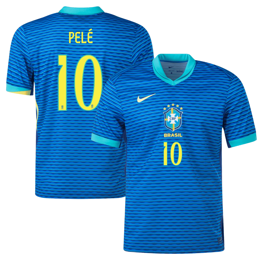 Pel 10 Brazil National Team 2024 Away Stadium Men Jersey – Blue