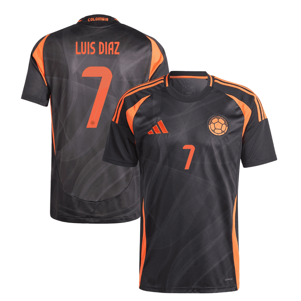 Luis Daz 7 Colombia National Team 2024 Away Men Jersey – Black