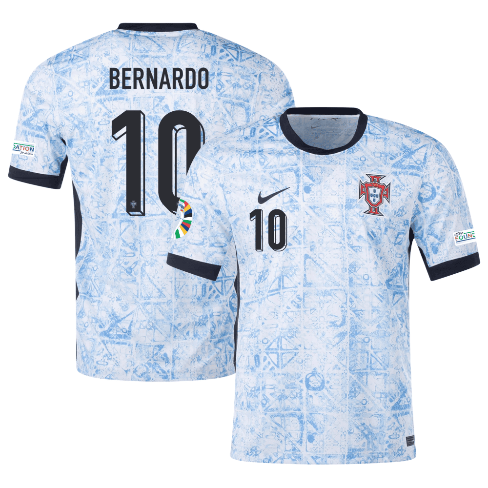 Bernardo Silva 10 Portugal National Team 2024 Away Men Jersey – Cream