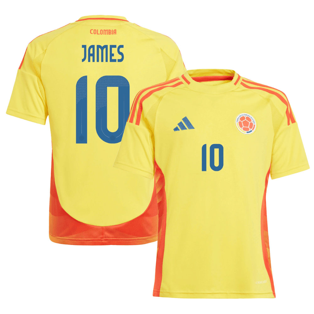 James Rodrguez 10 Colombia National Team 2024 Home YOUTH Jersey – Yellow