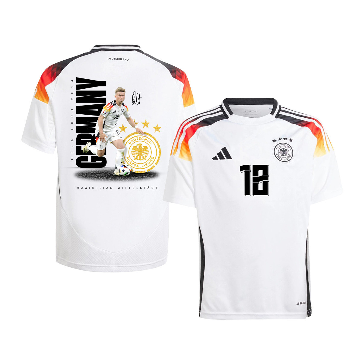 Maximilian Mittelstdt 18 Signed Game-changer Germany National Team 2024 Home YOUTH Jersey – White