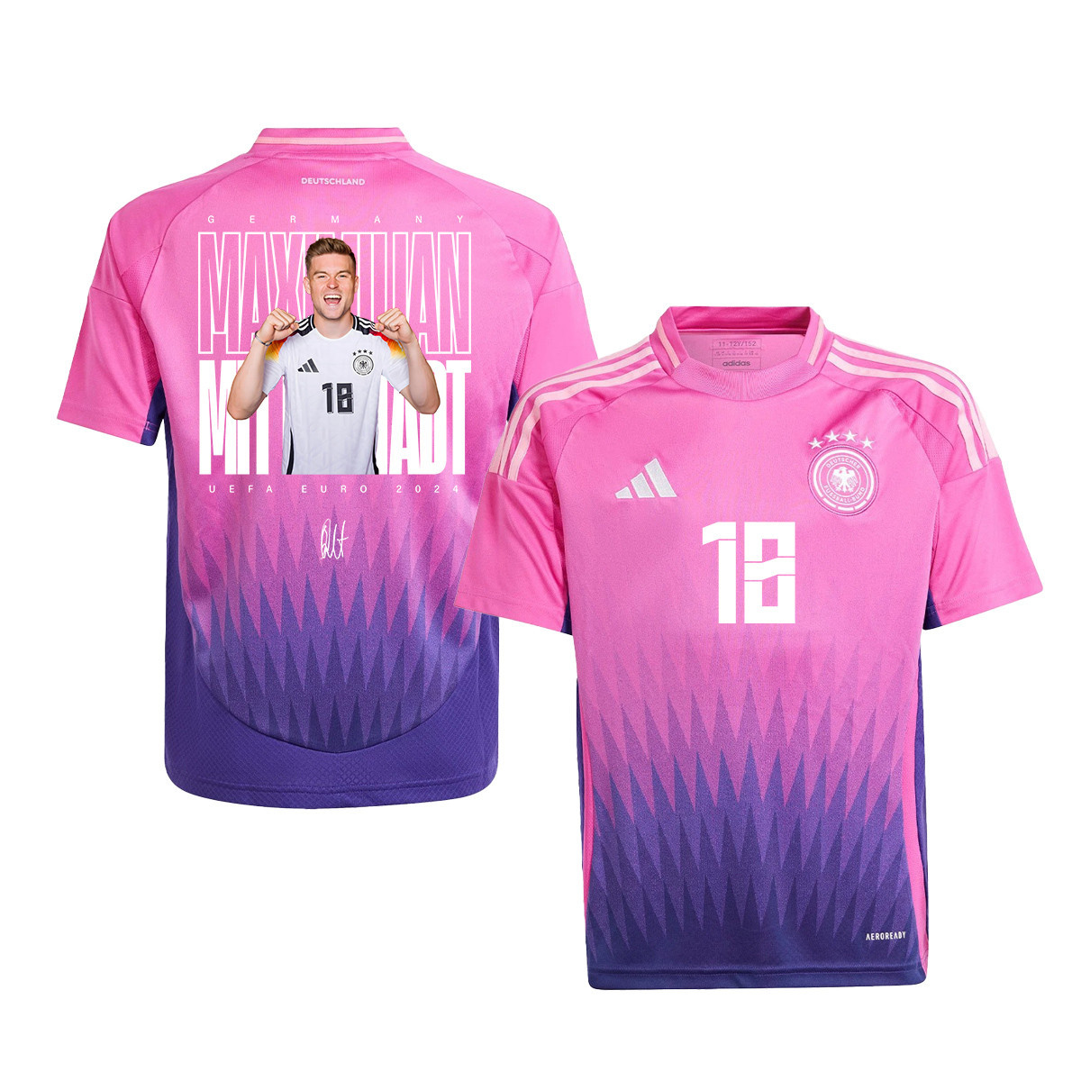 Maximilian Mittelstdt 18 Signed Young Talent Germany National Team 2024 Away YOUTH Jersey – Purple