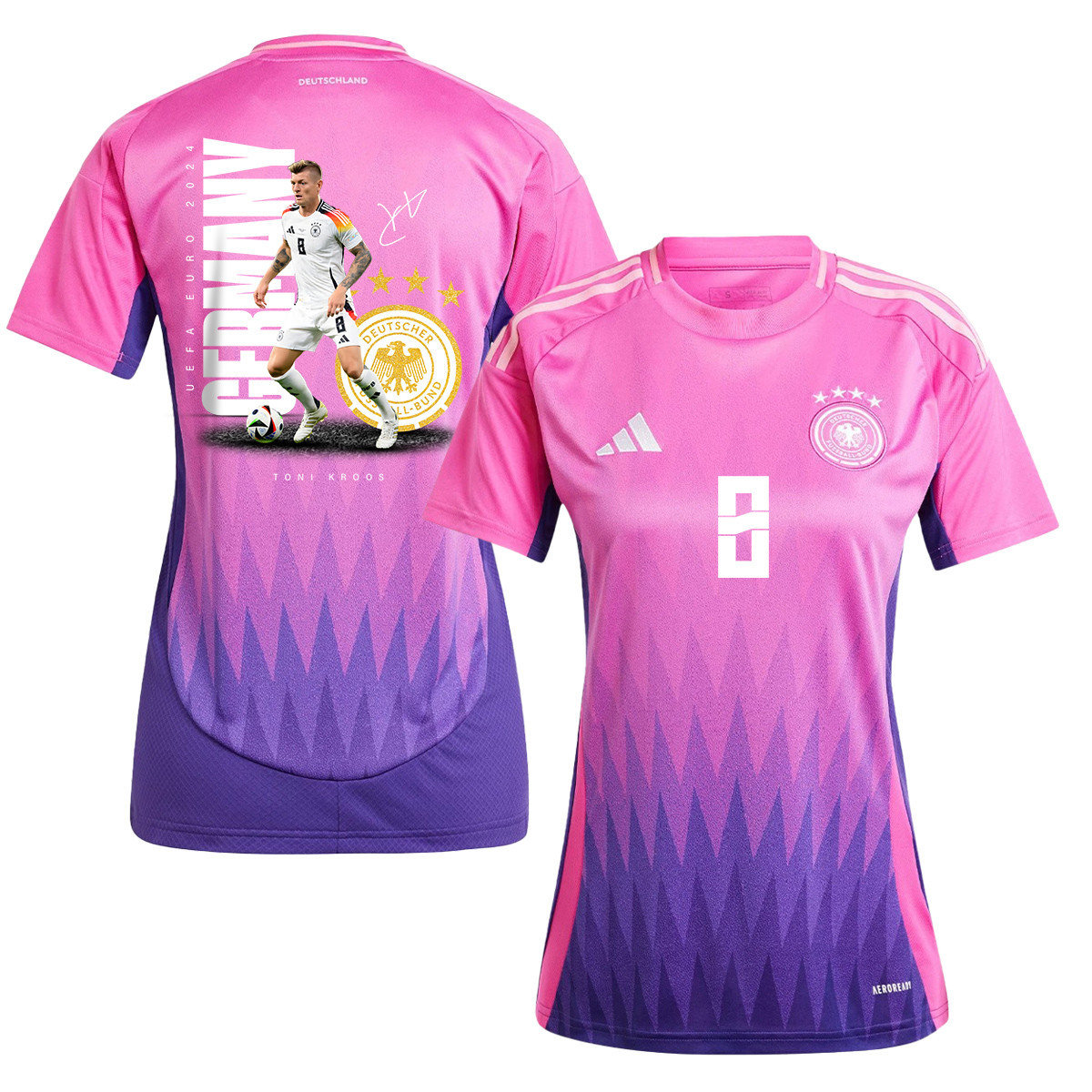 Toni Kroos 8 Signed Game-changer Germany National Team 2024 Away WOMEN Jersey – Purple