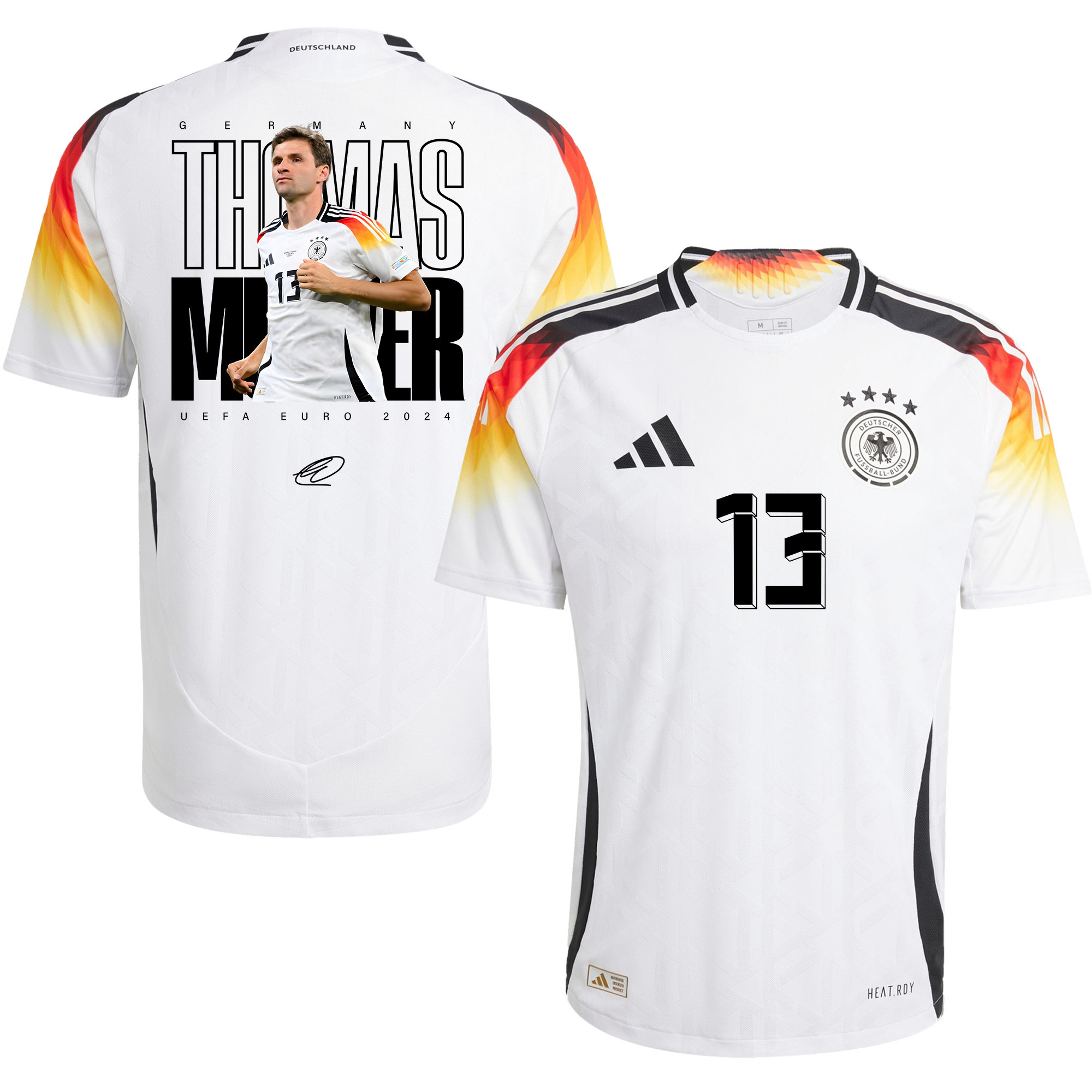 Thomas Mller 13 Signed Iconic Germany National Team 2024 Home Men Jersey – White