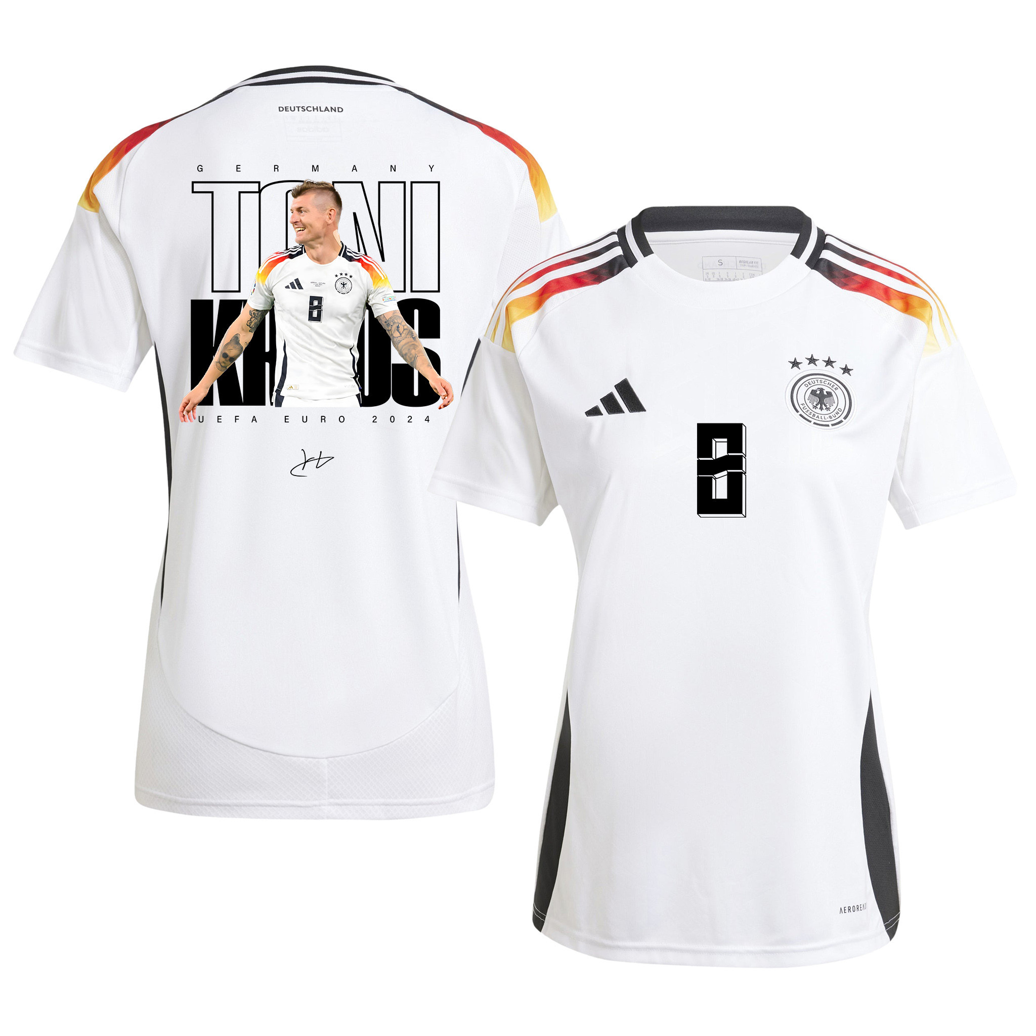 Toni Kroos 8 Signed Legacy Germany National Team 2024 Home WOMEN Jersey – White