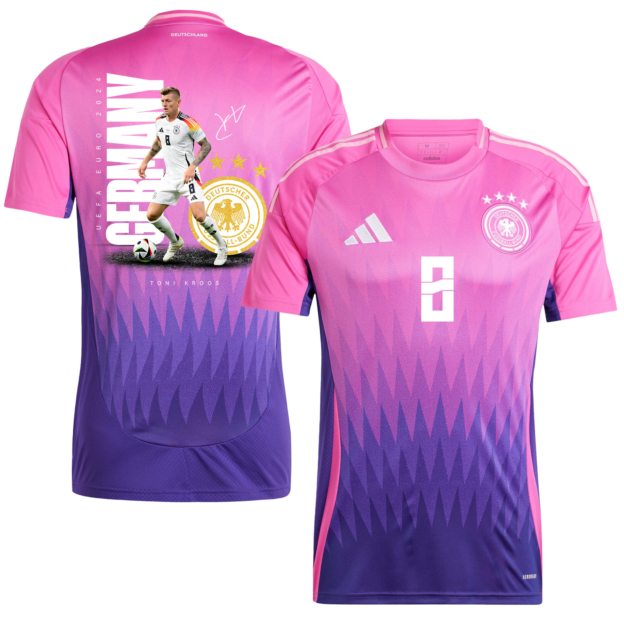 Toni Kroos 8 Signed Game-changer Germany National Team 2024 Away Men Jersey – Purple