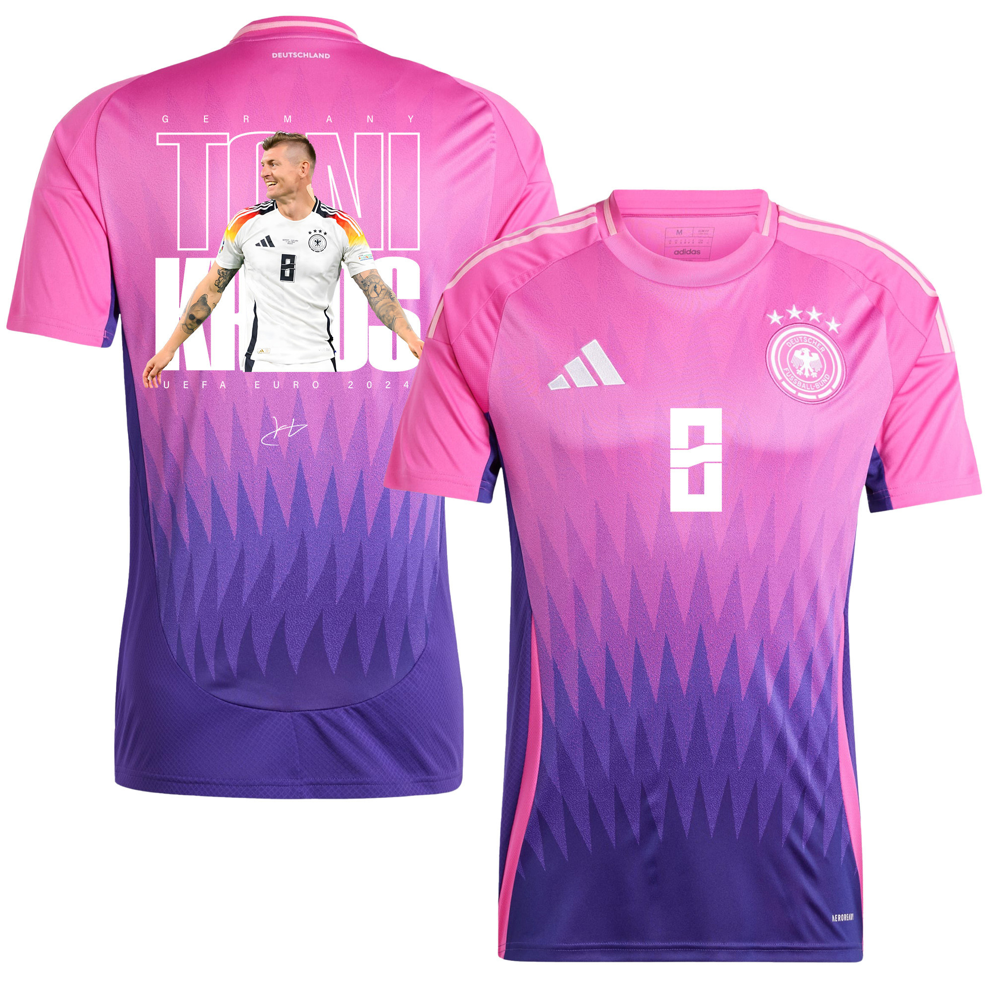 Toni Kroos 8 Signed Legacy Germany National Team 2024 Away Men Jersey – Purple