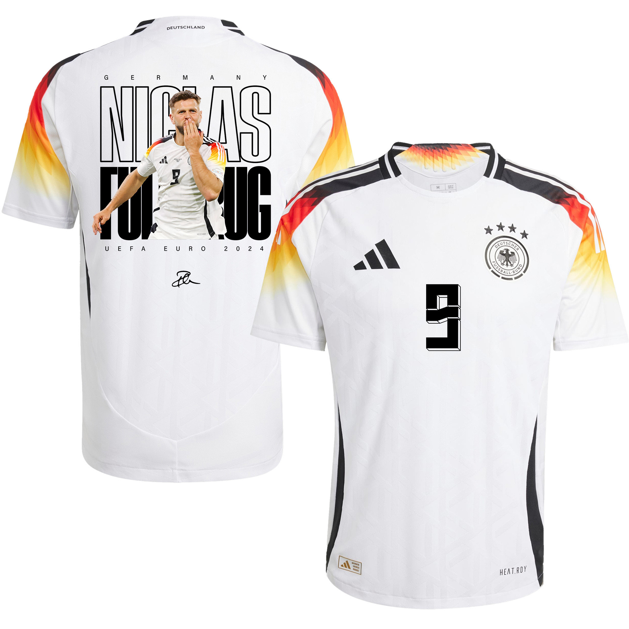 Niclas Fllkrug 9 Signed Goal Germany National Team 2024 Home Men Jersey – Purple