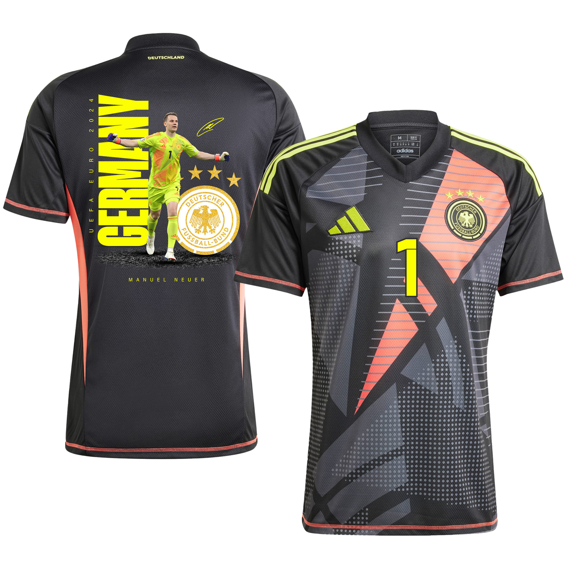 Manuel Neuer Signed Best Goalkeeper Germany National Team 2024 Men Jersey – Black