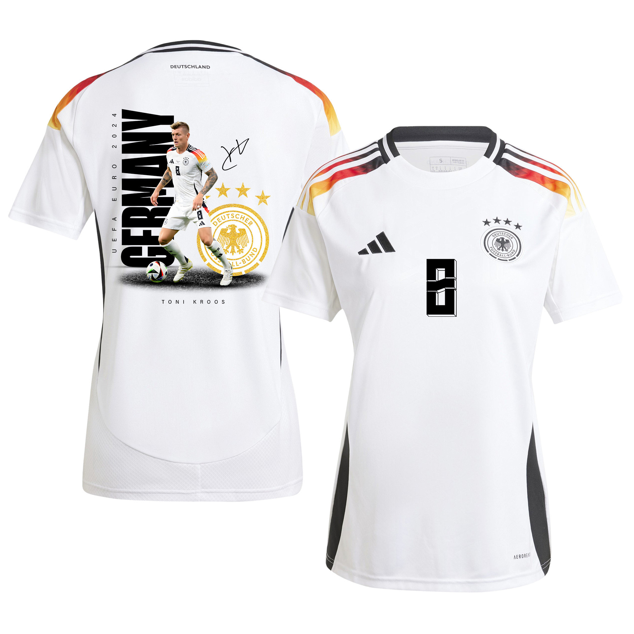 Toni Kroos 8 Signed Game-changer Germany National Team 2024 Home WOMEN Jersey – White